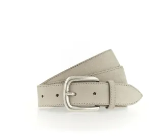 Vanzetti - * Velour-Damengürtel in 30 mm * mit toniger Steppung verziert * femininer und casual Look * in li... creme - Gr. - 100