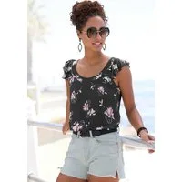 Vivance Rundhalsshirt mit verspielten Volants aus weichem Jersey, sommerlich