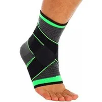 Rötting Design Sprunggelenkbandage Sprunggelenkbandagen Fußgelenkbandage Knöchelbandage Fußbandage (Rötting Sports), atmungsaktiv, Farbe grün/schwarz, verschiedene Größen