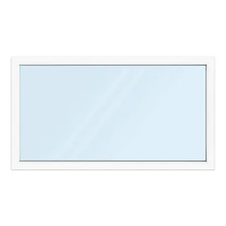 Fenster 180x100 cm, Kunststoff Profil aluplast IDEAL® 4000, Weiß, 1800x1000 mm, einteilig festverglast, 2-fach Verglasung, individuell konfigurieren