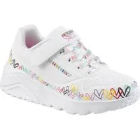 Skechers UNO LITE Sneaker Klettschuh mit bunten Herzen, Größenschablone zum Download