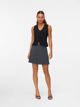 VERO MODA - VMMARINA NW SKATERSKIRT BOO dark grey melange - Gr. - M