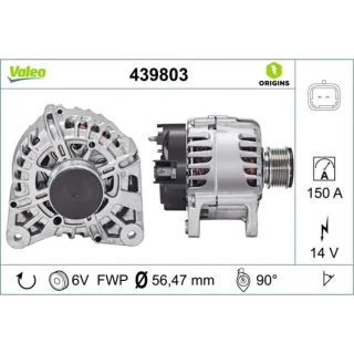Valeo Lichtmaschine 150A Vierpunktbefestigung Dacia Dokker Duster Lodgy 1,5