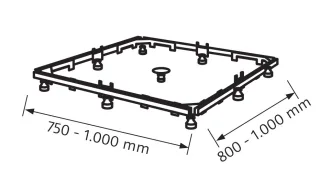 HSK Montagerahmen, für Acryl-Duschwannen 75 x 80 bis 100 x 100, 590100 590100