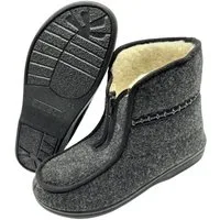 zelbut Damen Herren Winter Hausschuhe Filz Hüttenschuhe Schafwolle Gefüttert Hausschuh Hausstiefel mit Schurwolle