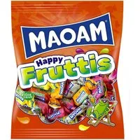 MAOAM Süßigkeit, Maoam Happy Fruttis Kaubonbons mit frischem Fruchtgeschmack 175g