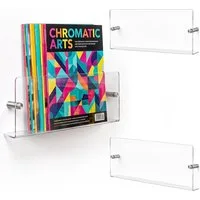 relaxdays Zeitungsständer Zeitschriftenhalter für die Wand 3er Set, M