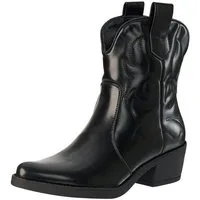 Salinyang Damen Western Cowboy Boots mit Ziernähten und Blockabsatz Stiefelette