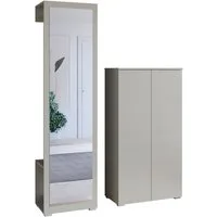 OTTO home Garderoben-Set PARIS/ TOKYO, (Komplett-Set, 2-St), Garderoben-Set Breite 130cm, moderne grifflose Flurmöbel Kleiderstange