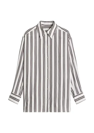 Marc OPolo Casual - Streifenhemd regular Offwhite - Gr. - 44