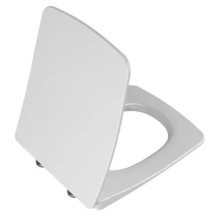VitrA Metropole WC-Sitz 122-003R409 mit Absenkautomatik und Schnellverschluss, Duroplast, Scharniere Edelstahl, weiß