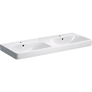 Geberit Smyle Square Doppelwaschtisch 120x48cm, mit Hahnloch, mit Überlauf, 500223011 500223011