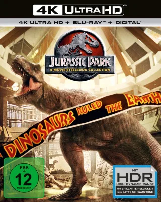 Jurassic Park 1-3 + Jurassic World - 4 Movie limited UHD Steelbook Collection [Blu-ray]