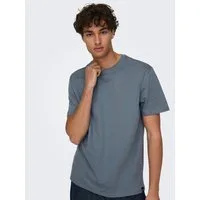 ONLY & SONS Rundhalsshirt ONSMAX LIFE REG SS STITCH TEE Baumwolle, normal geschnitten