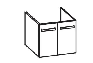 Artiqua 413 Waschtischunterschrank für Renova Plan 222260, 222261, 222262, 222263 Eiche Ribbeck quer 413-WU2T-K55-7187-444