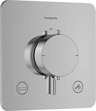 Hansgrohe Thermostat Unterputz Ecostat Comfort Q Fertigset 2 Verb.m.Sicherungskombi.chr, 33717000 33717000