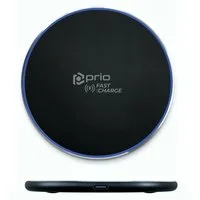 prio prio kabelloses Schnellladegerät 15W (USB C) schwarz Smartphone-Ladegerät (Kabelloses Ladegerät, 1-tlg)