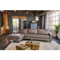 KAWOLA Ecksofa VILNIUS, Couch L-Form mit Longchair rechts oder links Lederfaserstoff