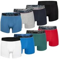 Phil & Co. Boxer Herren Männer Retroshorts Boxershorts Trunks (8-St) gedruckte Pflegehinweise Mehrpack