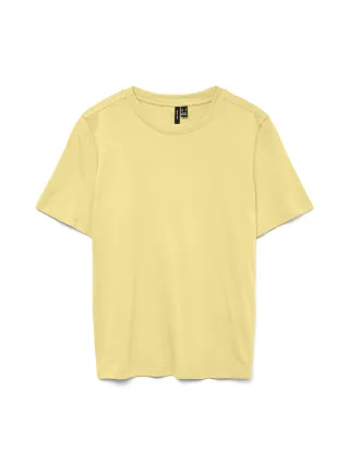 VERO MODA - VMPAULINA SS T-SHIRT JRS NOOS Lemon Meringue - Gr. - L