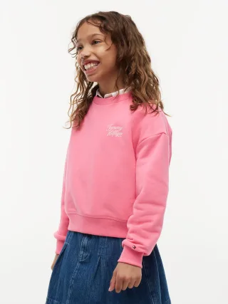 TOMMY SCRIPT PRINTED SWEATSHIRT Exotic Pink - Gr. - 12