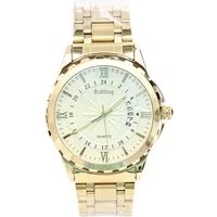 Rötting Design Quarzuhr Herrenuhr Quarz weiß goldfarbenes Ziffernblatt Datumanzeige