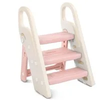 Onasti Baby-Toilettensitz Tritthocker für Kinder 3 Stufen Faltbar
