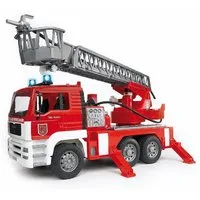 Bruder® Spielzeug-Feuerwehr Bruder MAN Feuerwehr mit Drehleiter und Licht-Sound Modul 02771