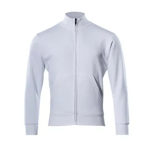 MASCOT Herren Lavit Sweatshirt mit Reißverschluss CROSSOVER Weiß S - 51591-970-06-S
