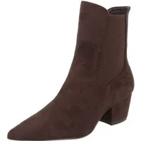 Ital-Design Damen Stiefelette spitz mit Blockabsatz, elastisch Chelseaboots (92002571) Blockabsatz Stiefeletten in Braun