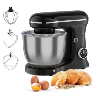 [EU Direct] NovuLife 1500W3-In-1 Electric Stand Mixer 5L With 10 Speeds Adjustable 360° Mixing Smart Timer ≤76dB Low Noi
