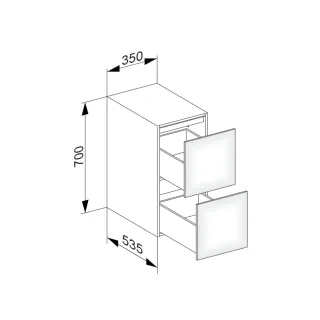 Keuco Sideboard Edition 11 31321, B: 350, H: 700, T: 535 mm 31321110000