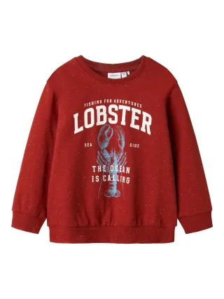 NAME IT - NMMFABIAN NREG SWEAT UNB BOX red ochre - Gr. - 104
