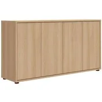mokebo Sideboard Die Horizontale, Made in Germany, Kommode, Beistellschrank, Anrichte in Eiche