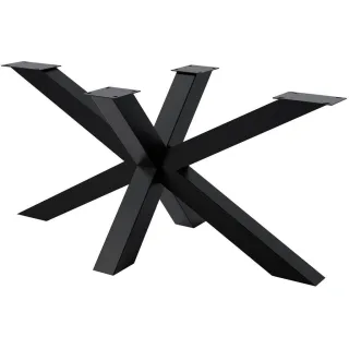 CLP Tischbein, Schwarz, Metall, 150x71x78 cm, Esszimmer, Tische, Esstische, Tischsysteme