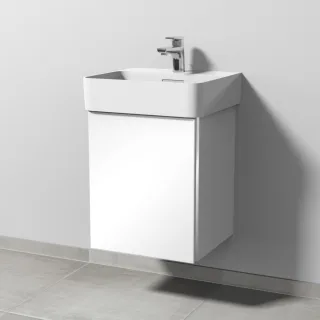 Sanipa 3way Waschtischunterbau zu Laufen VAL Waschtisch mit 1 Tür, Weiß-Glanz BS81978