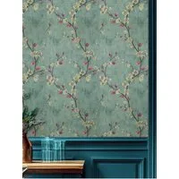 HomeBella Mustertapete Selbstklebende Tapete Blumenmuster – Abziehbar & Abwaschba, Wanddeko für Wohnzimmer, Schlafzimmer & Küche