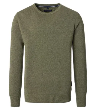 CASAMODA - Baumwollpullover grün - Gr. - XL