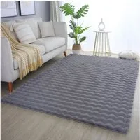 Carpettex Hochflor-Teppich Unicolor - Einfarbig, Läufer, Höhe: 25 mm, Teppich Wohnzimmer Soft Einfarbig 3D Optik flauschig Plüsch Teppich