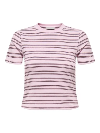 ONLY - ONLLUPE S/S STRIPE TEE JRS NOOS Pink Lady - Gr. - M