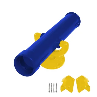 Kinder Teleskop Blau - Robustes Fernrohr für Spielturm 31 cm x 6 cm - Wetterfestes Spielzeug Zubehör für den Garten Piratenabenteuer - Wickey