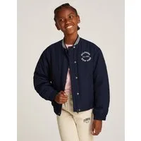 Tommy Hilfiger Bomberjacke VARSITY SATEEN BOMBER mit Logo-Druck auf der Brust