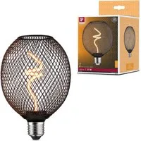 Paulmann LED-Leuchtmittel Metallic Glow Standard 230V LED Globe dimmbar Schwarz, E27, 1 St.