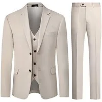 Allthemen Anzug (3 tlg) Herren Slim Fit Hochzeitsanzug komplett 3 teilig Businessoutfit
