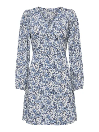 ONLY - ONLEVIDA L/S SHORT DRESS WVN NOOS Coronet Blue - Gr. - XS