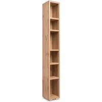 Newroom Standregal Dekor Honig Eiche 25 cm, Regal Honig Eiche Dekor Holzregal Raumteiler Bücherregal Wohnzimmer