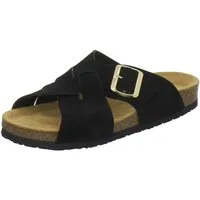 AFS-Schuhe 214197 modische Pantolette für Damen mit Fußbett, bequeme Sandalen aus Leder