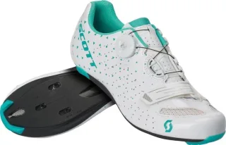 Scott Road Comp Boa Lady Schuh gloss white/turquoise blue 37