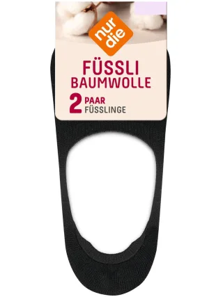 NUR DIE Damen Füsslinge aus Baumwolle 2er Pack
