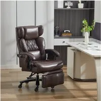 OKWISH Bürostuhl Chefsessel mit Massage- und Heizfunktion (mit 360° drehbar, verstellbare Rückenlehne, Kunstleder, Fußstütze, 1 St), mit Massage